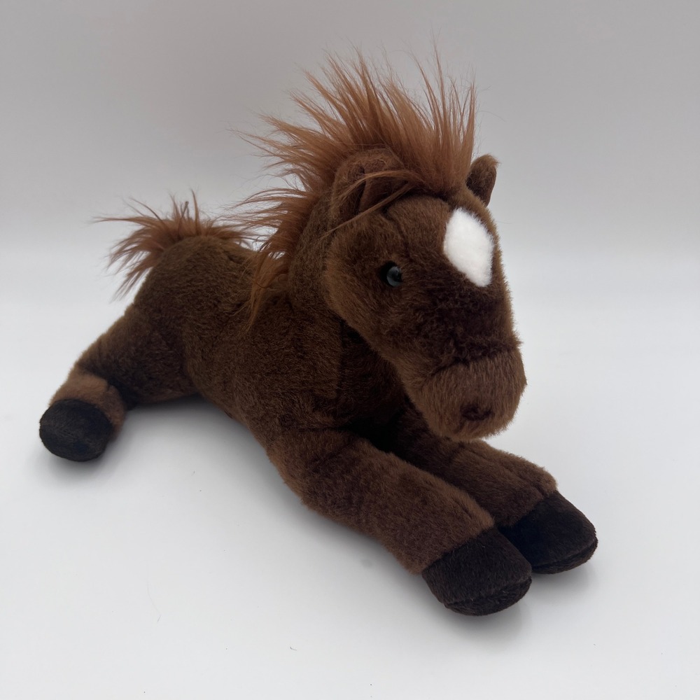 Vintage Unknown Horse Plush Toy Brown Small Western Farmhouse Decor